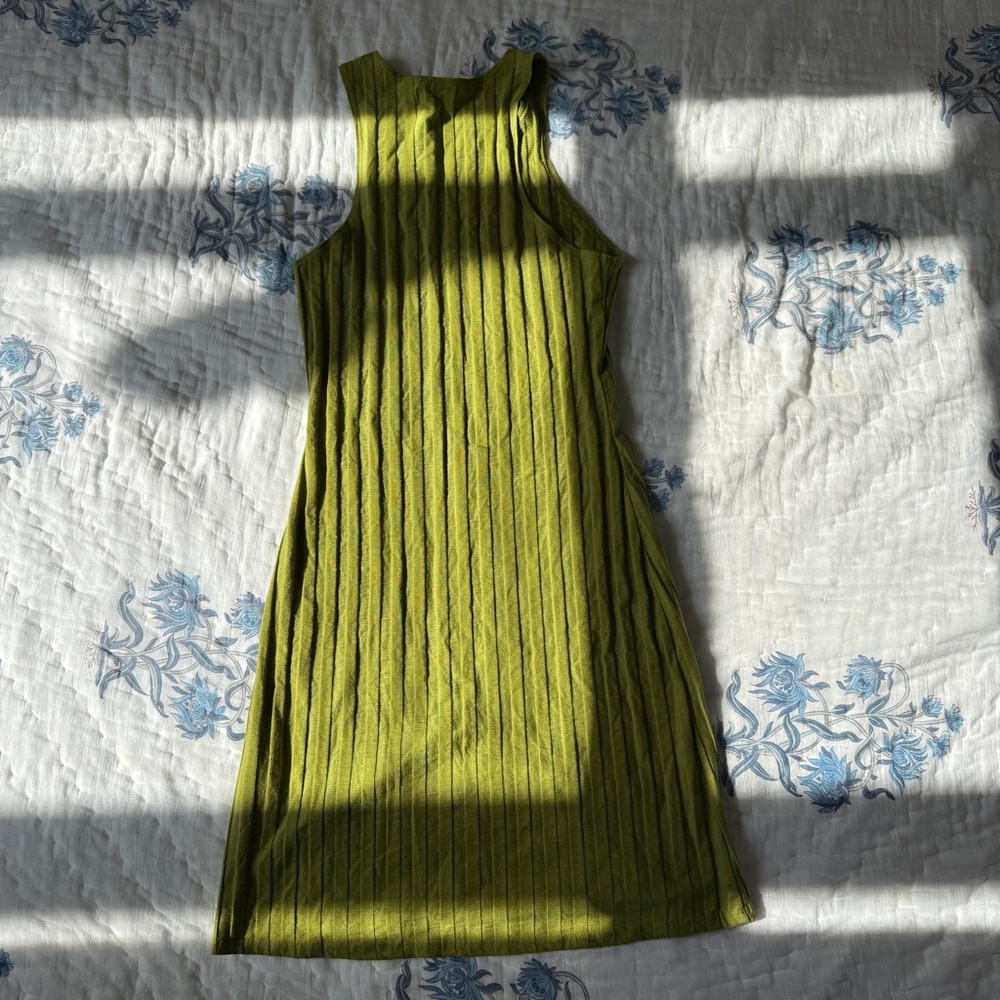 Reformation Lime Ribbed Dress - Picture 4 of 4